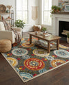 Outdoor Marrakesh Collection Area Rug -  Asilah Rectangle Gray  lifestyle 32
