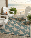 Seaside Haven Rugs Collection Area Rug -  Pelican Rectangle Stone Blue  lifestyle 15