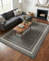 Terrace Fringe Collection Area Rug - Veranda (Black) Rectangle Black  lifestyle 26