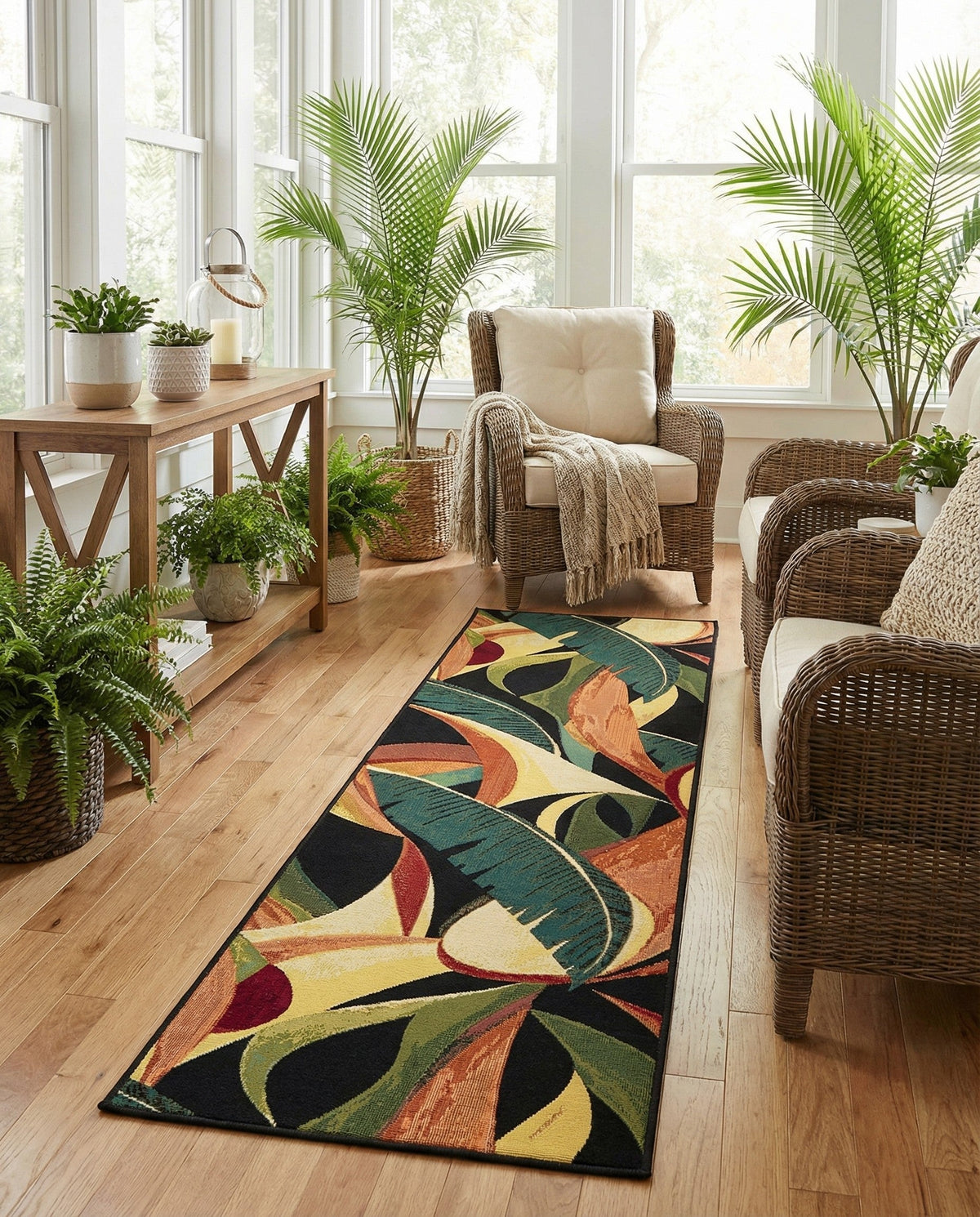 Seaside Blooms Collection Area Rug -  Tivoli Runner Multi  lifestyle 104