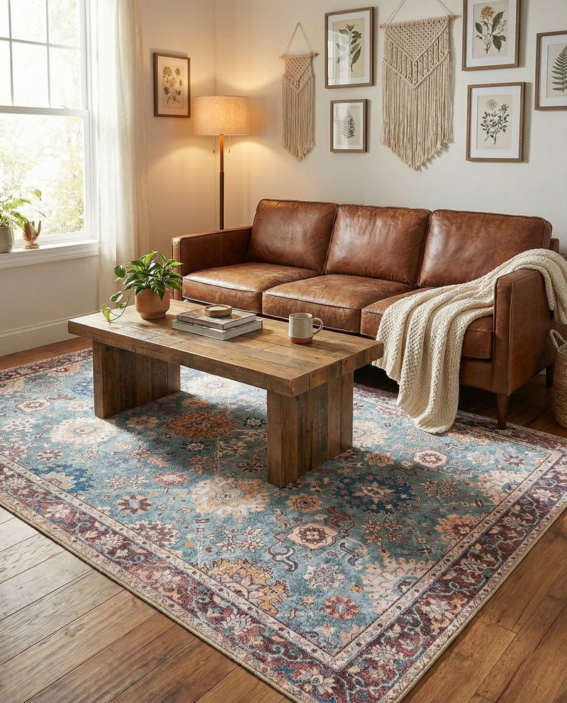 Heritage Elegance Collection Area Rug -  Himeji Rectangle Green  lifestyle 34