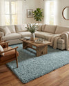 Eternal Plush Oasis Collection Area Rug -  Tranquility (Slate Blue) Rectangle Slate Blue  lifestyle 8