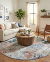 Aegean Elegance Washables Collection Area Rug -  Ithaca Round Multi  lifestyle 75
