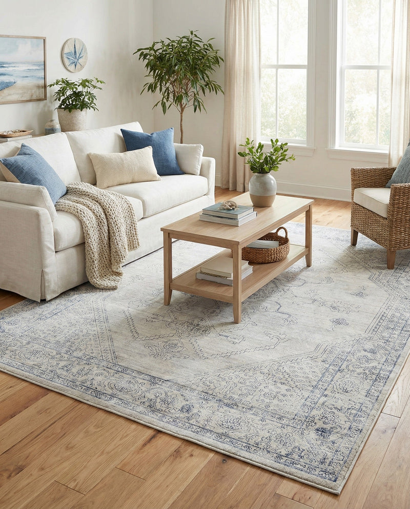 Coastal Haven Collection Area Rug -  Marina Rectangle Gray  lifestyle 45