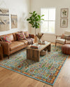 Caribbean Cove Collection Area Rug -  Tobago Rectangle Aqua  lifestyle 60