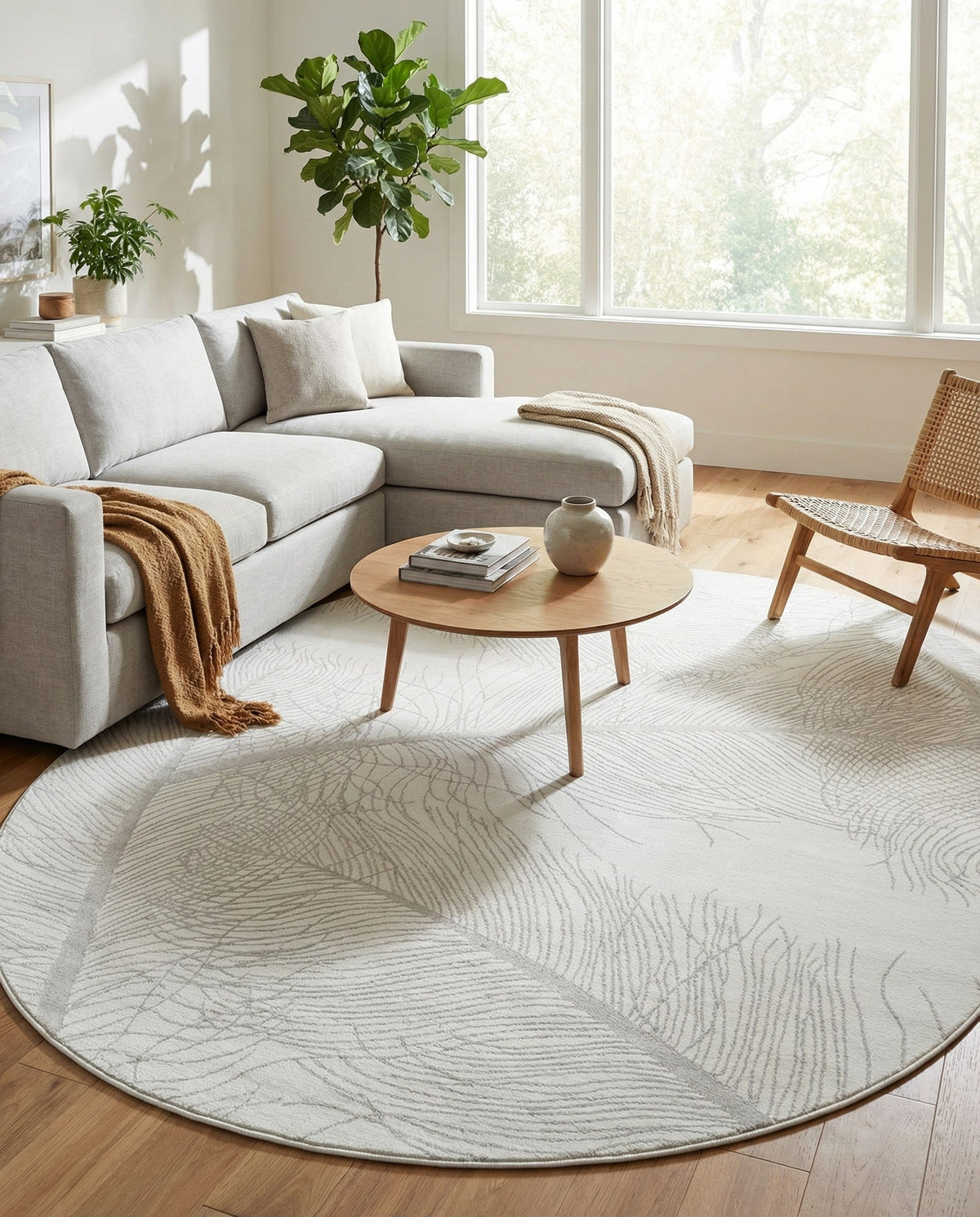 Bloomsbury Elegance Collection Area Rug -  Westminster Oval Ivory  lifestyle 164