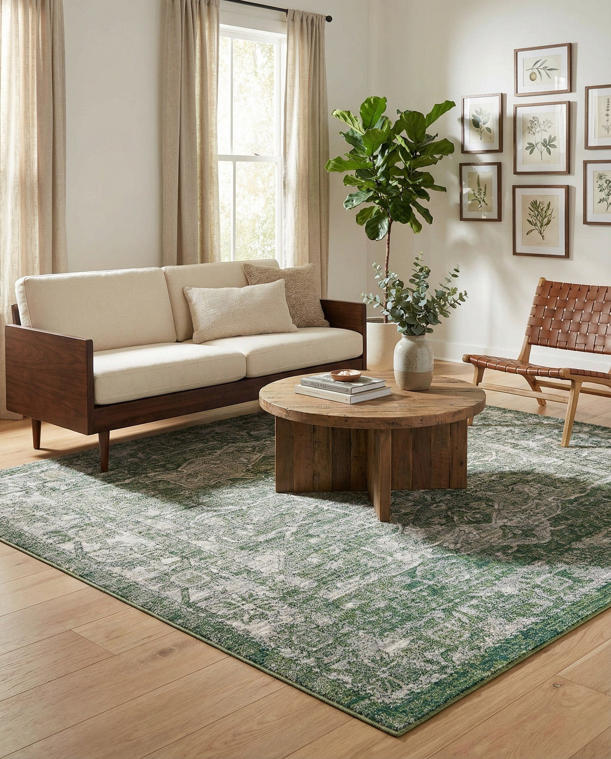 Savannah Soiree Collection Area Rug -  Everglade (Green) Square Green  lifestyle 106