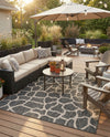Savannah Escape Collection Area Rug -  Rainforest Rectangle Charcoal Gray  lifestyle 52