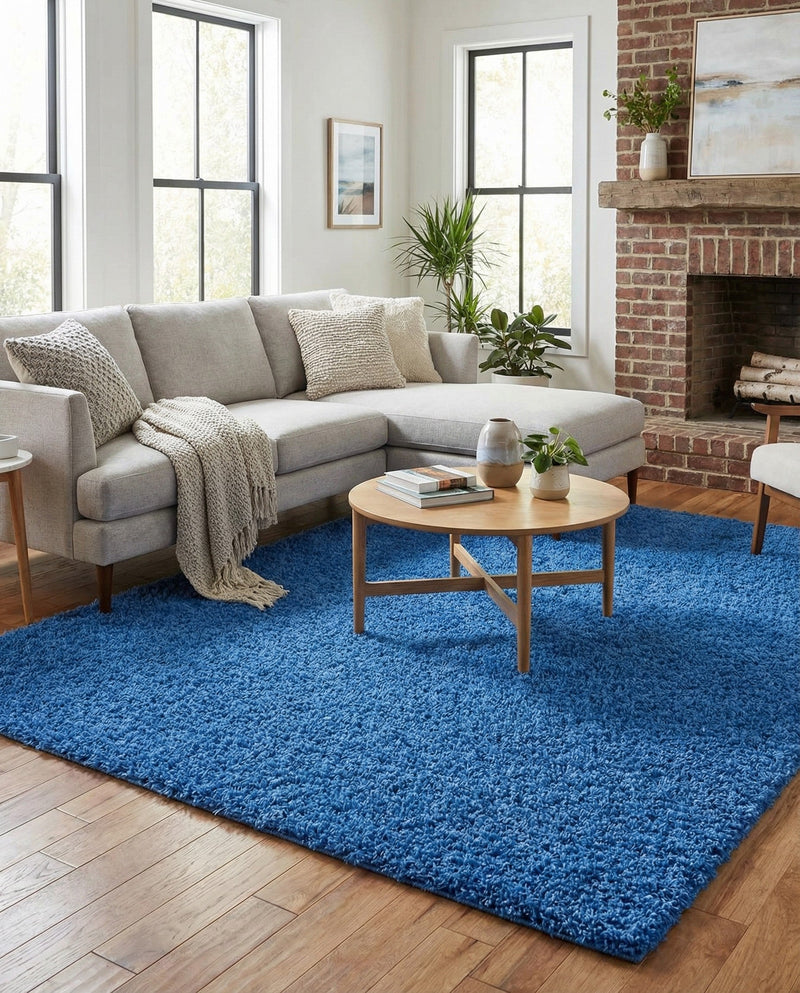 Plush Oasis Collection Area Rug - Serenity (Periwinkle Blue) Rectangle Periwinkle Blue  lifestyle 27