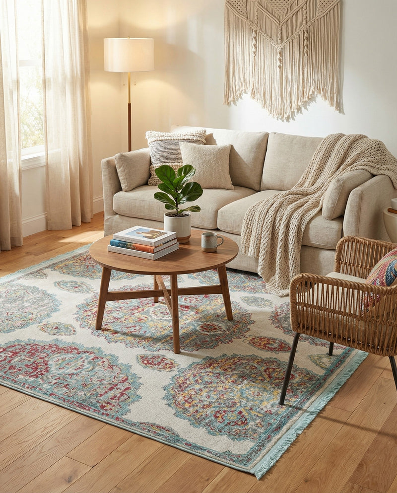 Arcadia Rugs Collection Area Rug -  Atlantis (Cream) Square Cream  lifestyle 69
