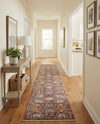 Seville Stripes Collection Area Rug -  Cordoba (Brick Red) Runner Brick Red  lifestyle 81