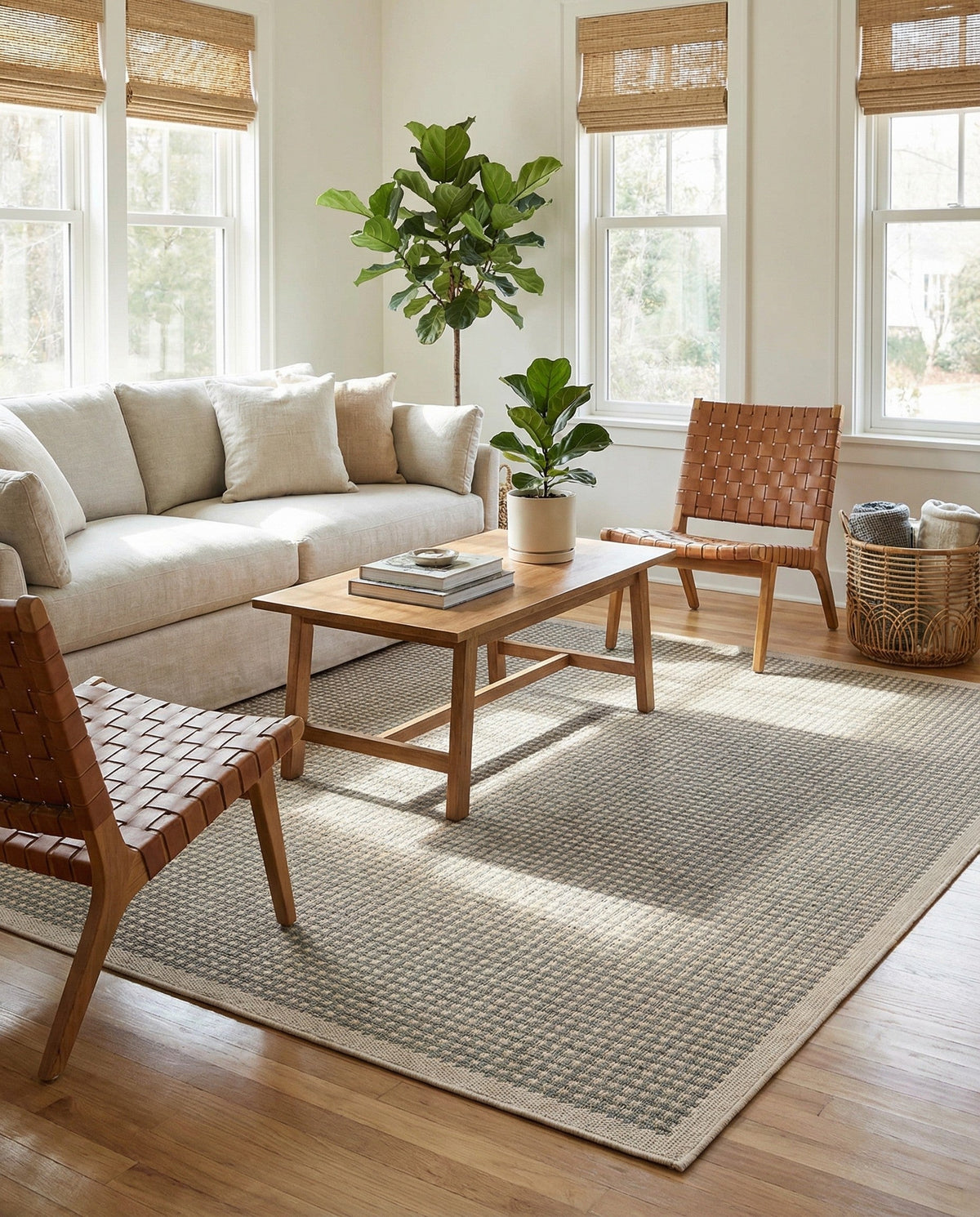 Terrace Fringe Collection Area Rug - Patio Square Brown  lifestyle 106