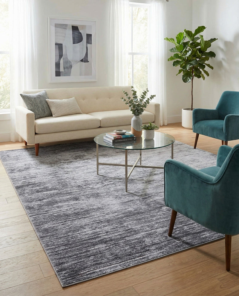 Sahara Essence Collection Area Rug - Oasis (Gray) Rectangle Gray  lifestyle 8