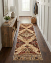 Neptune Elegance Collection Area Rug -  Naiad Runner Burgundy Beige  lifestyle 73