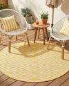 Urban Oasis Rugs Collection Area Rug -  Boulevard (Yellow Ivory) Round Yellow Ivory  lifestyle 19