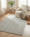 Woven Seaside Jute Collection Area Rug - Savannah (Gray) Rectangle Gray  lifestyle 17