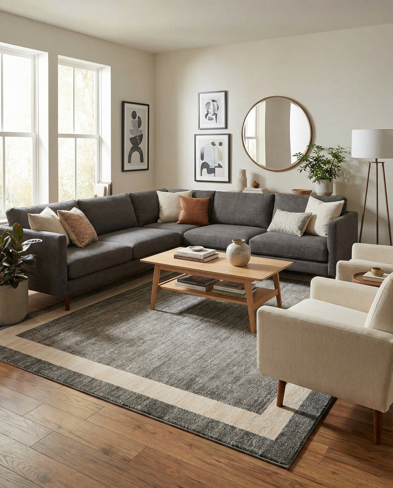 Studio Haven Collection Area Rug -  Alcove (Gray) Rectangle Gray  lifestyle 26