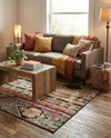 Outdoor Marrakesh Collection Area Rug -  Agadir Rectangle Multi Black  lifestyle 32