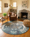 Savannah Sojourn Collection Area Rug -  Okavango Round Multi  lifestyle 62