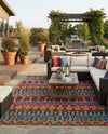 Urban Terrace Collection Area Rug -  Compass Rectangle Multi  lifestyle 29