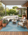 Urban Terrace Collection Area Rug -  Chelsea (Light Aqua) Rectangle Light Aqua  lifestyle 13