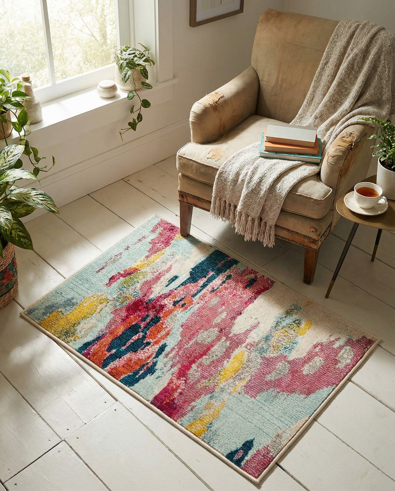 Marrakesh Elegance Collection Area Rug -  Skhirat Rectangle Pink  lifestyle 9
