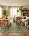 Savannah Pergola Collection Area Rug -  Pergola (Green) Rectangle Green  lifestyle 22