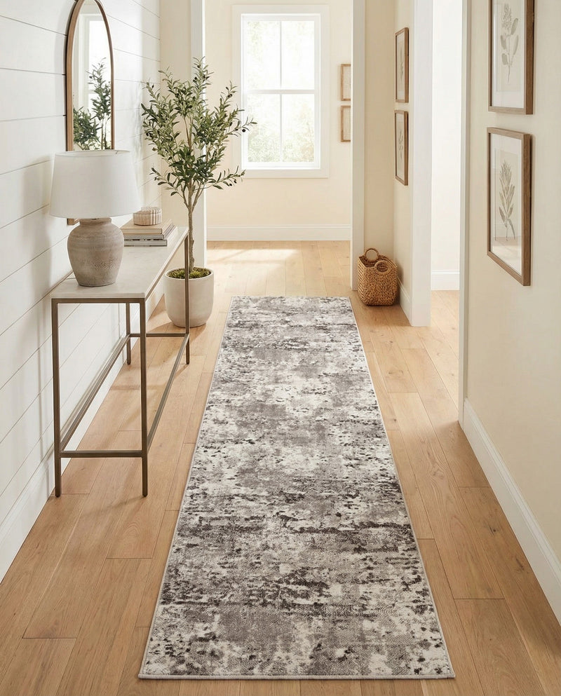 Luminara Sands Collection Area Rug - Elysium (Stone Gray) Runner Stone Gray  lifestyle 81