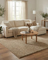 Cozy Comfort Shag Collection Area Rug - Haven (Khaki) Rectangle Khaki  lifestyle 8