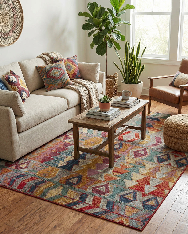 Urban Terrace Collection Area Rug -  Arcade Rectangle Multi  lifestyle 47