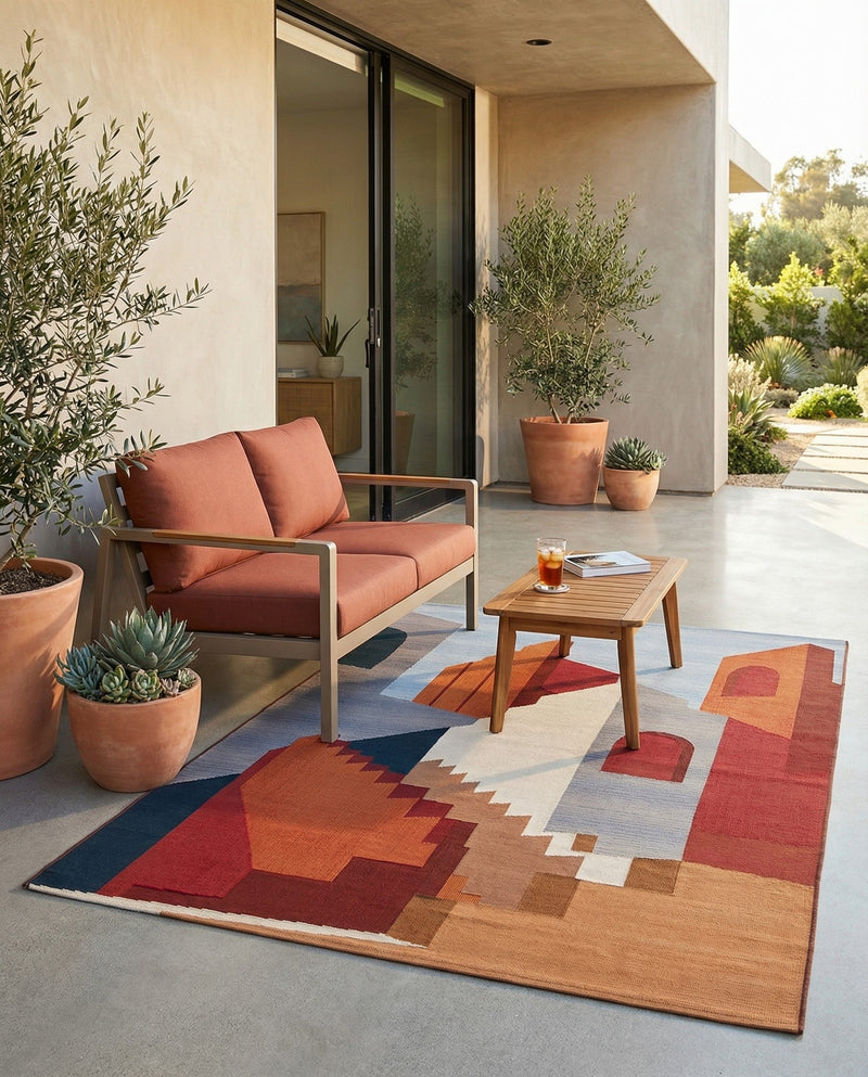 Urban Terrace Collection Area Rug -  Patio Rectangle Multi  lifestyle 16