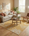 Desert Nomad Terrace Collection Area Rug - Sahara (Yellow) Square Yellow  lifestyle 73
