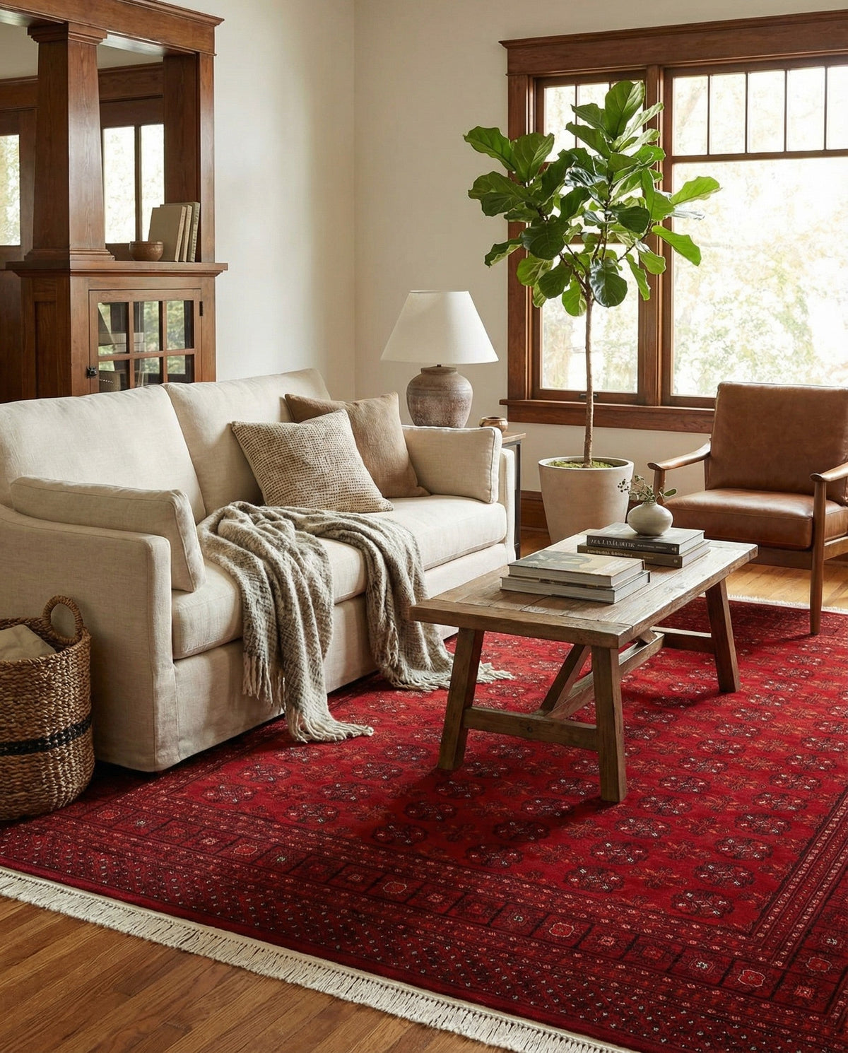 Samarkand Elegance Collection Area Rug -  Konye-Urgench Rectangle Red  lifestyle 19
