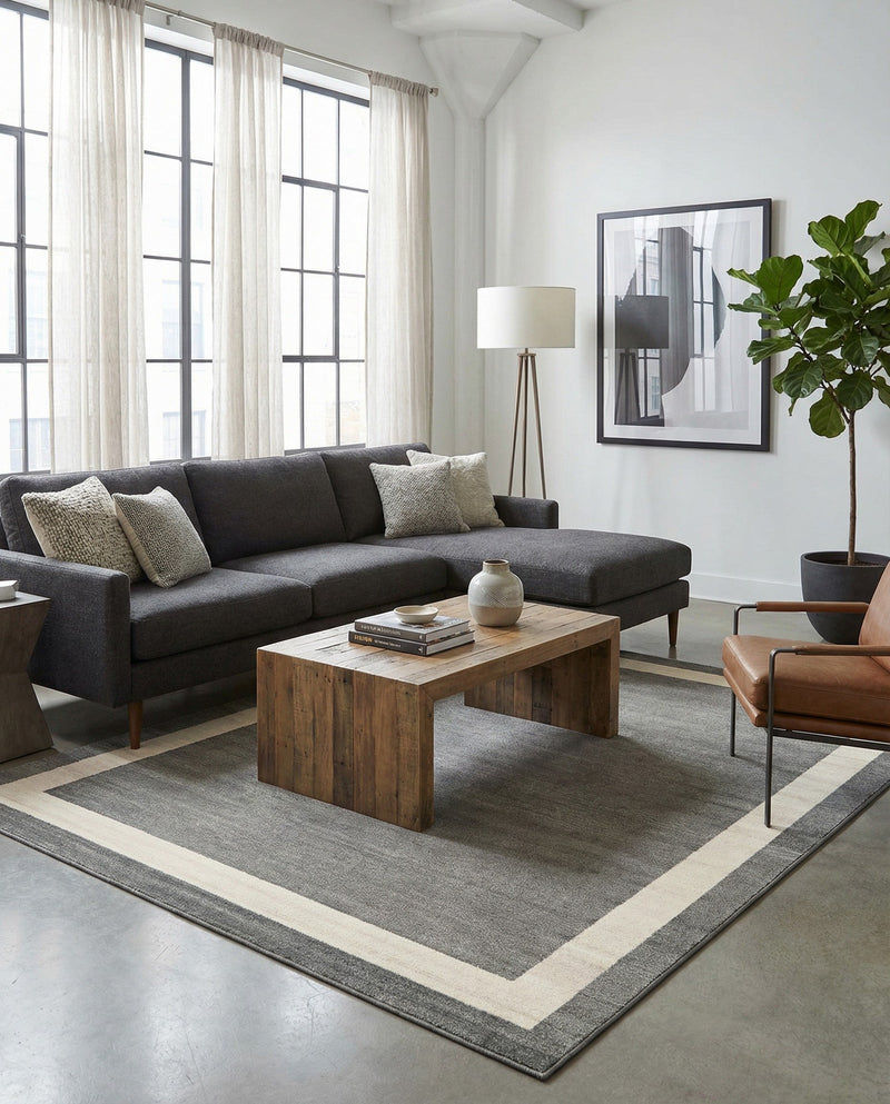 Studio Haven Collection Area Rug -  Alcove (Gray) Rectangle Gray  lifestyle 9