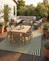 Urban Terrace Collection Area Rug -  Astoria (Green) Rectangle Green  lifestyle 3
