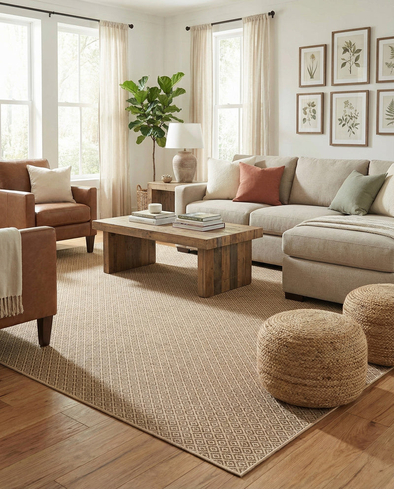 Sahara Sands Collection Area Rug -  Amarna Rectangle Natural and Brown  lifestyle 16