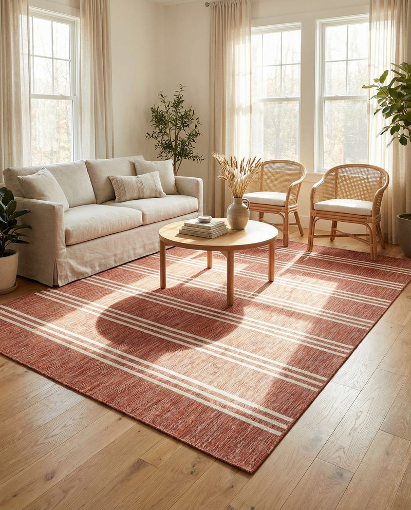 Urban Oasis Rugs Collection Area Rug -  District (Rust Red) Rectangle Rust Red  lifestyle 8