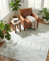 Marrakesh Lattice Collection Area Rug - Casablanca (Ivory Aqua) Rectangle Ivory Aqua  lifestyle 9