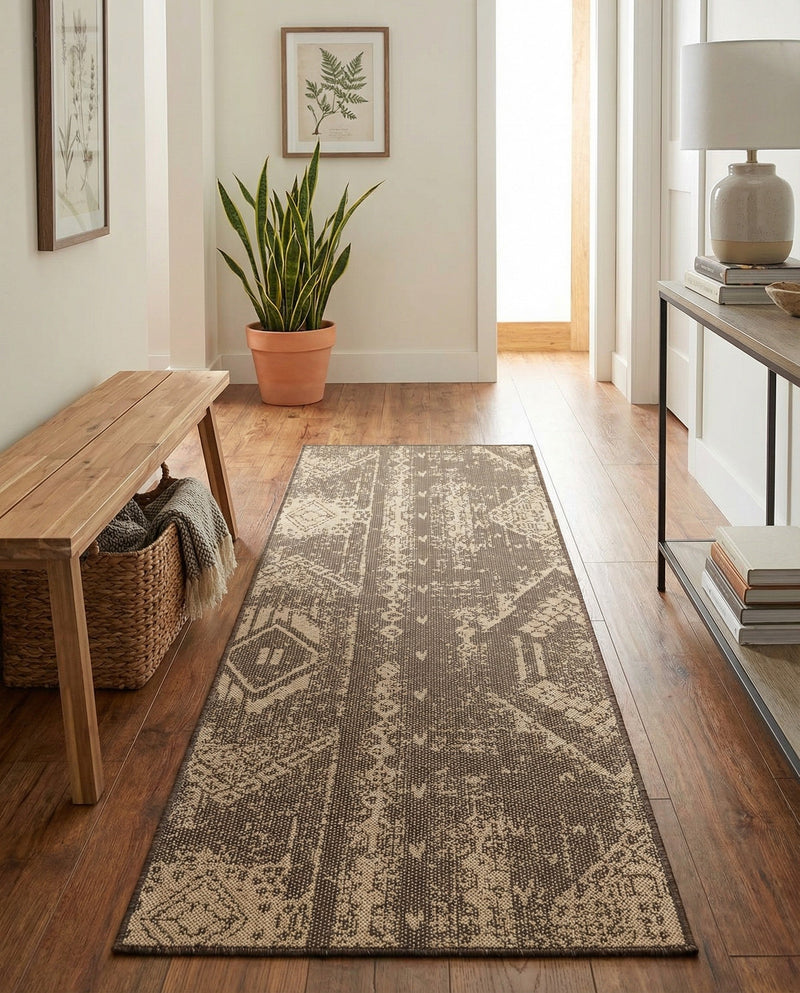 Sahara Sands Collection Area Rug -  Berenice Runner Natural and Brown  lifestyle 36