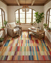 Coastal Terrace Collection Area Rug -  Harbor Square Multi  lifestyle 48