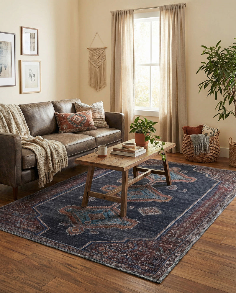 Rovaniemi Collection Area Rug - Lapland Rectangle Charcoal and Gray  lifestyle 17