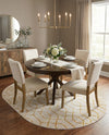 Hollywood Luxe Collection Area Rug - Sunset (White Gold) Oval White Gold  lifestyle 56