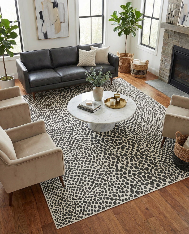 Urban Oasis Rugs Collection Area Rug -  Terrace (Black) Rectangle Black  lifestyle 31