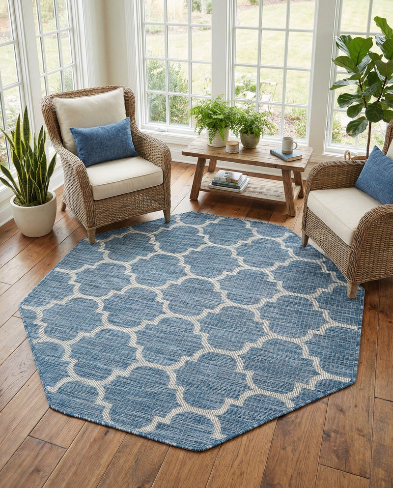 Savannah Pergola Collection Area Rug - Arbor (Navy Blue) Octagon Navy Blue  lifestyle 85
