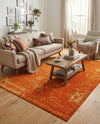 Riviera Elegance Collection Area Rug - Antibes (Orange) Rectangle Orange  lifestyle 14