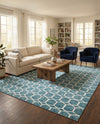 Garden Maze Retreat Collection Area Rug - Hedgegrove Rectangle Blue  lifestyle 37