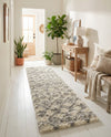 Berber Lattice Shag Collection Area Rug - Atlas (Ivory) Runner Ivory  lifestyle 33