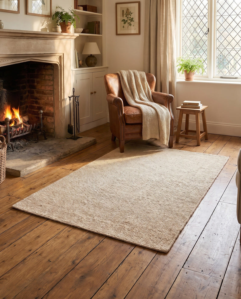 Berkshire Estate Collection Area Rug - Windsor (Oat Beige) Rectangle Oat Beige  lifestyle 17