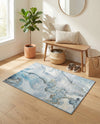Urban Terrace Collection Area Rug -  Vertex Rectangle Blue and Ivory  lifestyle 10