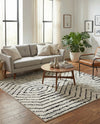 Marrakech Mosaic Collection Area Rug -  Tangier Square Black and White  lifestyle 45